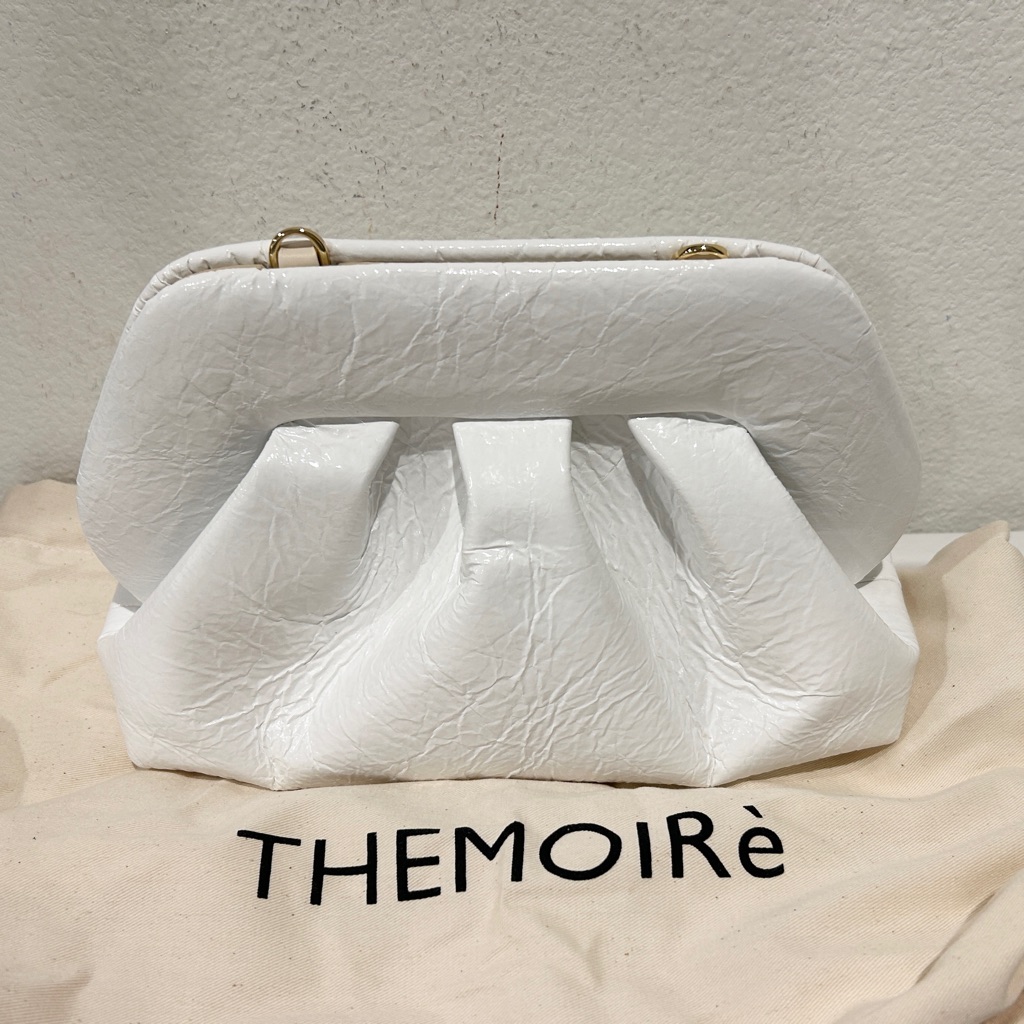 Themoir Tia Pineapple Clutch Bag In Shell With Dust Bag, New With Tag,